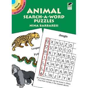   : Dover Publications Animal Search A Word Puzzles Book: Toys & Games
