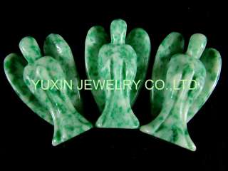YNA189 Chinese jade carved angel with wing figurine  