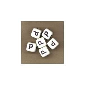  Alphabet Beads Letter P 12mm Cube, 12pcs: Office Products