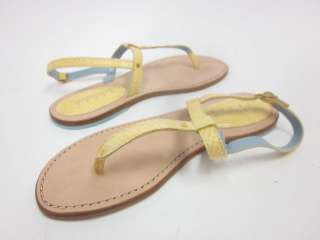 NEW LAMBERTSON TRUEX Yellow Python Thongs Flats Sz 36 6  