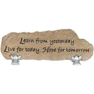  Learn, Live, Hope Heart Note Stone 13213: Home & Kitchen