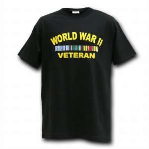  World War II, Black Military T shirts, Mens Tees SIZE X 