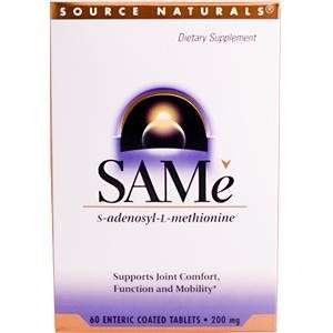Source Naturals SAMe 200 mg 60 Enteric Coated Tablets  