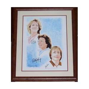  Evert, Jean King, and Navartilova Signed Lithograph Framed 