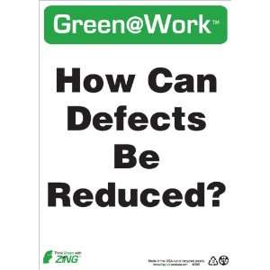 Zing Environmental Awareness Sign, Header Green at Work, How Can 