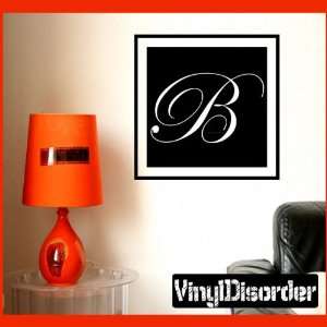   Letter B Monogram Letters Vinyl Wall Decal Sticker Mural Quotes Words