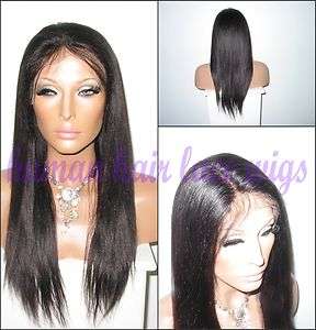 Yaki Straight 16 Lace Front Wig 100% Indian Remi Human Hair #2 Dark 