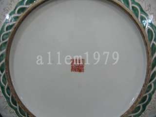 Chinese rare classy famille rose porcelain floral plate  