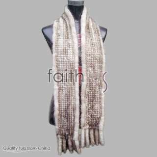 This is a beautiful hand knitted mink scarf , completing the stylish 