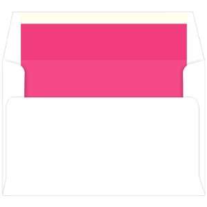  A9 Lined Envelopes   White Hot Pink Lined (50 Pack): Arts 