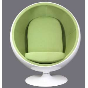 Lexington Modern Eero Aarnio Style Ball Chair, Green 