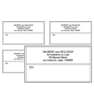  Four up Address Labels e Imprinted