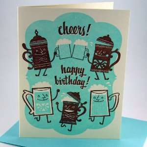  esther aarts cheers letterpress birthday greeting card NEW 