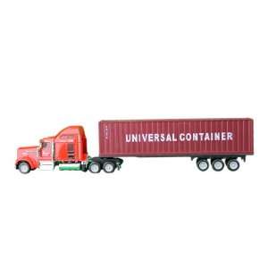  Die cast Tractor trailer 1:65 with Container (color may 