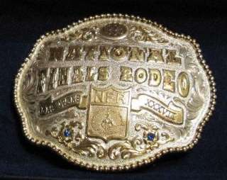   NFR Las Vegas 37th Anniversary PRCA Rodeo Trophy Award Belt Buckle USA