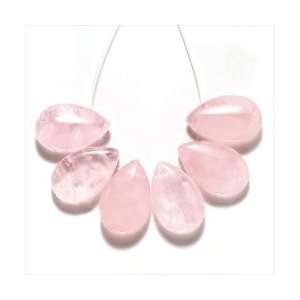  Rose Quartz Gemstone Beads Smooth Briolettes 10mmx16mm (10 