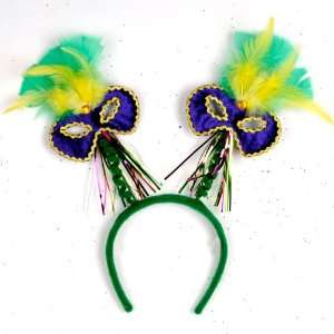   By Beistle Company Feathered Mardi Gras Head Bopper 