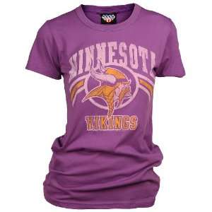  Minnesota Vikings Womens Retro Vintage T Shirt: Sports 