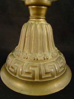19thC Antique VICTORIAN PARLOR Cut GLASS & BRASS Old ESTATE Oil LAMP 