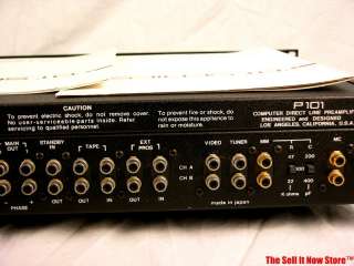 SAE P101 P 101 Audiophile Stereo Premplifier Preamp w/ Manual  