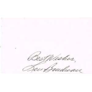  Lou Boudreau SIGNED INDEX CARD 1938 52 INDIANS RED SOX 