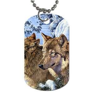  Wolf pack Dog Tag with 30 chain necklace Great Gift Idea 