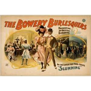 Poster The Bowery Burlesquers presenting an original burletta on the 