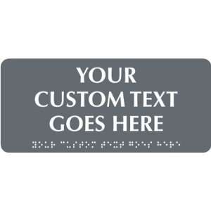  4 by 9 Custom Braille Sign Custom ADA: Office Products