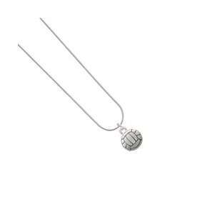   Volleyball or Water Polo Ball   Two Sided Snake Chain Charm Necklace
