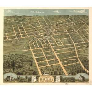  1870 Birds eye map of Corry, Erie Co., Pennsylvania