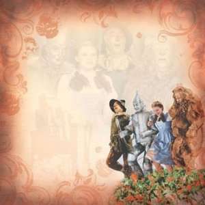  Wizard of Oz Scrapbooking Paper Scene with all 4 