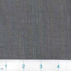  60 Wide Worsted Wool Suiting Pinstripe Slate Grey/Tan 