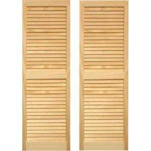 15 x51 Wood Louvered Shutter (Fixed)  DEFECTIVE SOLD AS IS  