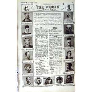   WORLD RELIGIONS RACES MAP 1922 TURK ZULU ABORIGINE JEW