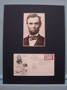 Abraham Lincoln honored by First day Cover of his stamp  