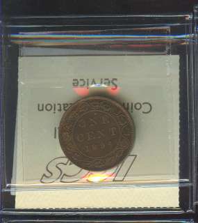 1894 Canada Large cent ICCS VF30 Ai92  
