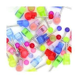  100 14g 5/8 ACRYLIC WHISTLE TONGUE RINGS Jewelry