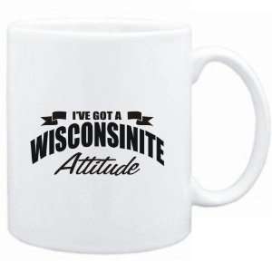  Mug White  Wisconsinite ATTITUDE  Usa States: Sports 