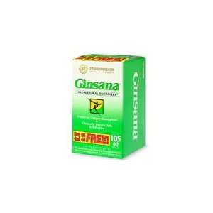  Ginsana All Natural Enegizer, Bonus Pack 60+45, Softgels 