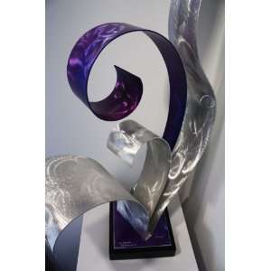  Abstract Metal Art Painted Table Sculpture