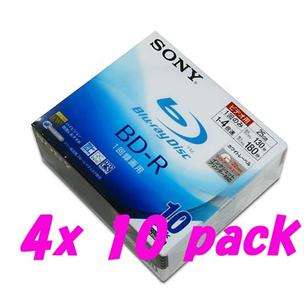 Sony BD R 25GB 4X video Blu ray 10 pack Repacked★★  