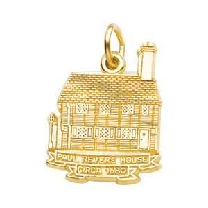  Rembrandt Charms Boston, Paul Revere House Charm, Gold 
