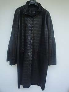 NWT $2790 Escada Black Wool Balloon Sleeve Winter Coat Jacket 44 14 