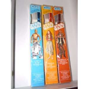  3 Vintage 1983 Star Wars Oral B Kids Toothbrushes 