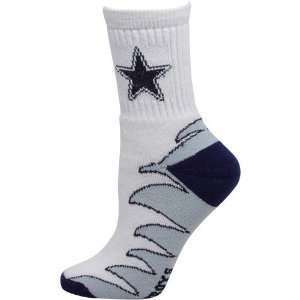   Dallas Cowboys Womens Arch Flame Crew Socks   White: Sports & Outdoors