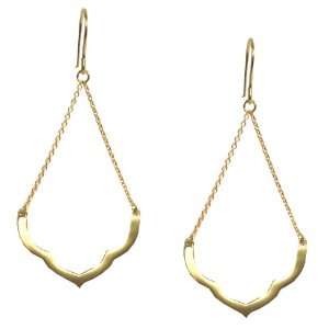  Tashi 14k Gold Vermeil Chandelier Chevron Design Dangle 