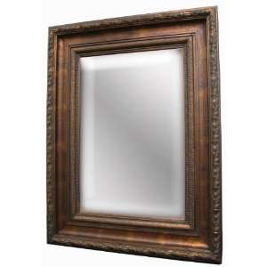   Wood Frame Mirror in Rustic Copper Gold 93148 ACG S: Home & Kitchen