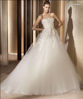 Gorgeous A line Appliqued Beads Tulle Wedding Dress Bridal Gown 