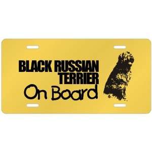  New  Black Russian Terrier On Board  License Plate Dog 
