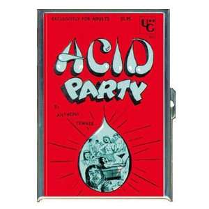 ACID PARTY LSD HIPPIE FUNNY ID CREDIT CARD WALLET CIGARETTE CASE 